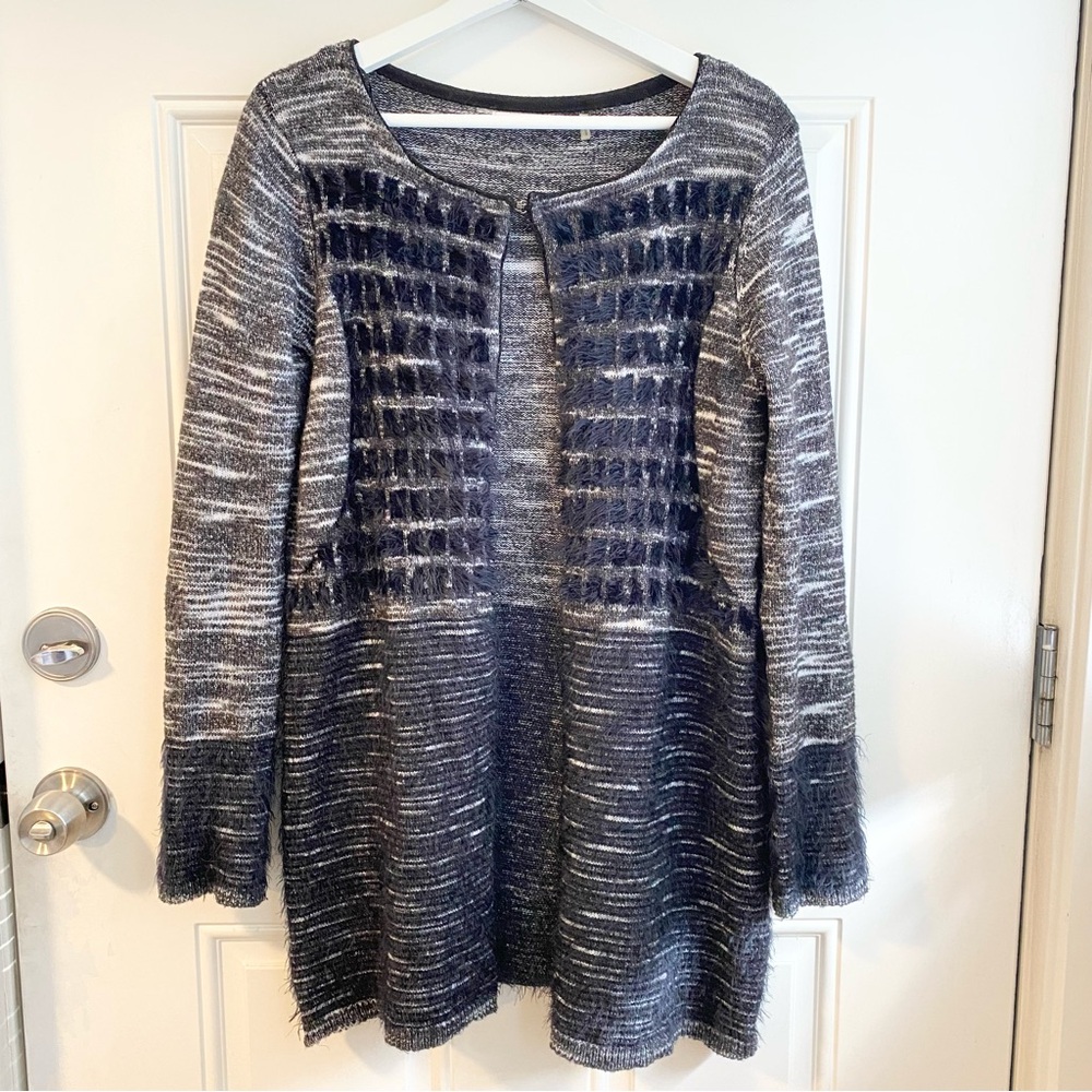 T Tahari Melange knit cardigan